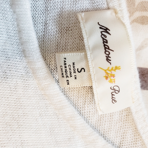 ANTHROPOLOGIE | MEADOW RUE LINEN COLD SHOULDER TOP - Picture 10 of 11